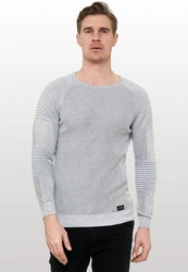 Rusty Neal Strickpullover mit Rundhalsausschnitt Grau