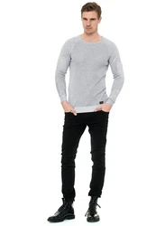 Rusty Neal Strickpullover mit Rundhalsausschnitt Grau