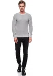 Rusty Neal Herrenpullover Rundhals Basic Strickpullover Grau
