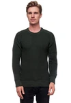 Rusty Neal Herrenpullover Rundhals Basic Strickpullover Dunkelgrün/Grün