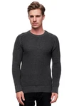 Rusty Neal Herrenpullover Rundhals Basic Strickpullover Dunkelgrau/Schwarz/Grau