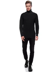 Rusty Neal Rollkragenpullover  Schwarz/Dunkelblau