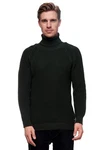 Rusty Neal Rollkragenpullover  Dunkelgrün/Schwarz