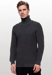 Rusty Neal Rollkragenpullover  Dunkelgrau/Schwarz/Grau