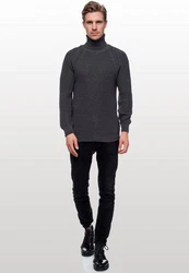 Rusty Neal Rollkragenpullover  Dunkelgrau/Schwarz/Grau