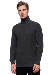 Rusty Neal Rollkragenpullover  Dunkelgrau/Schwarz/Grau