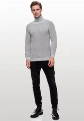 Rusty Neal Rollkragenpullover  Grau