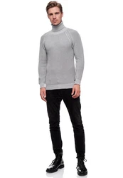 Rusty Neal Rollkragenpullover  Grau