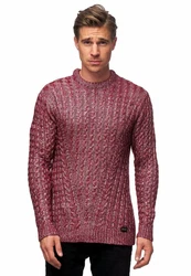 Rusty Neal Strickpullover Dunkelrot/Bordeaux/Rot