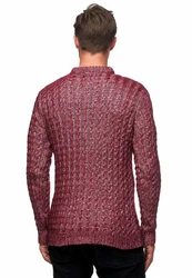 Rusty Neal Strickpullover Dunkelrot/Bordeaux/Rot