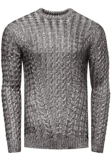 Rusty Neal Strickpullover Dunkelgrau/Grau/Silber