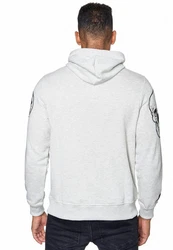 Rusty Neal Kapuzensweatshirt Sweater mit Print Weiß/Schwarz/Creme/Rot