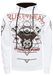 Rusty Neal Kapuzensweatshirt Sweater mit Print Weiß/Rot/Creme/Schwarz