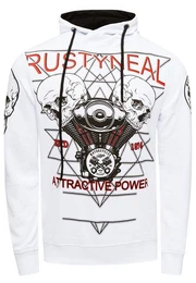 Kapuzensweatshirt Sweater mit rockigem Print