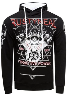 Rusty Neal Kapuzensweatshirt Sweater mit Print Schwarz/Rot/Orange/Grün/Dunkelblau Rusty Neal Kapuzensweatshirt Sweater mit Print Schwarz/Rot/Orange/Grün/Dunkelblau