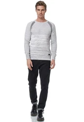 Rusty Neal Strickpullover Knitwear im sportiven Stil Grau/Hellgrau
