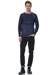 Rusty Neal Strickpullover Knitwear im sportiven Stil Dunkelblau/Hellblau/Lila/Blau
