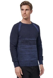 Rusty Neal Strickpullover Knitwear im sportiven Stil Dunkelblau/Hellblau/Lila/Blau