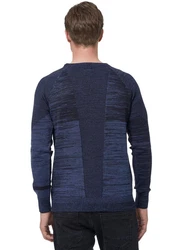 Rusty Neal Strickpullover Knitwear im sportiven Stil Dunkelblau/Hellblau/Lila/Blau