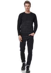 Rusty Neal Strickpullover Knitwear im sportiven Stil Schwarz/Dunkelgrau