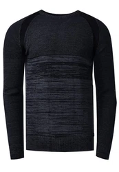 Rusty Neal Strickpullover Knitwear im sportiven Stil Schwarz/Dunkelgrau