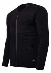 Rusty Neal Strickjacke Schwarz/Grau