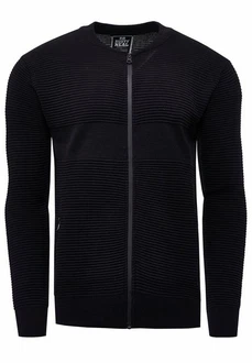 Rusty Neal Strickjacke Schwarz/Grau