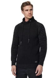 Rusty Neal Strickpullover Schalkragen Schwarz