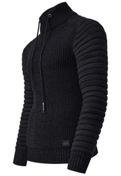 Rusty Neal Strickpullover Schalkragen Schwarz