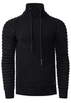 Rusty Neal Strickpullover Schalkragen Schwarz