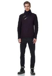 Strickpullover mit extravagantem Schalkragen
