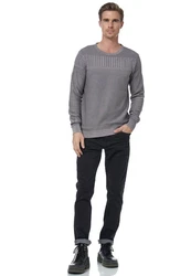 Rusty Neal Strickpullover Grau/Dunkelgrau/Hellgrau