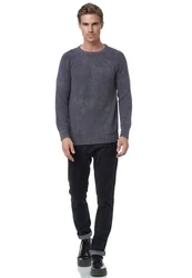 Rusty Neal Strickpullover Dunkelblau/Grau/Dunkelgrau