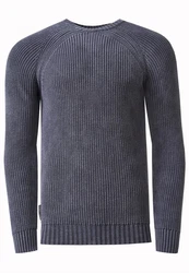 Rusty Neal Strickpullover Dunkelblau/Grau/Dunkelgrau