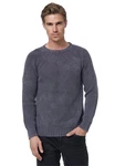 Rusty Neal Strickpullover Dunkelblau/Grau/Dunkelgrau