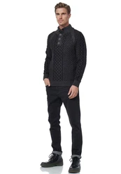 Rusty Neal Strickpullover Schwarz/Dunkelgrau/Dunkelblau