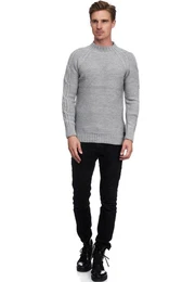 Strickpullover mit elegantem Stehkragen