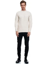 Strickpullover mit elegantem Stehkragen