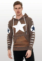 Rusty Neal Kapuzensweatshirt Design Creme/Schwarz/Grau/Braun/Hellblau/Dunkelbraun/Beige