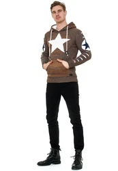 Rusty Neal Kapuzensweatshirt Design Creme/Schwarz/Grau/Braun/Hellblau/Dunkelbraun/Beige