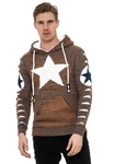 Rusty Neal Kapuzensweatshirt Design Creme/Schwarz/Grau/Braun/Hellblau/Dunkelbraun/Beige