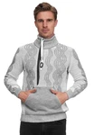 Rusty Neal Strickpullover Design Grau/Hellgrau/Orange