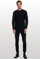 Rusty Neal Strickpullover Schwarz/Dunkelgrau/Grau