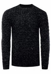 Rusty Neal Strickpullover Schwarz/Dunkelgrau/Grau