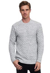 Rusty Neal Strickpullover Grau/Dunkelgrau/Weiß