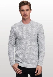 Rusty Neal Strickpullover Grau/Dunkelgrau/Weiß