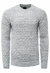 Rusty Neal Strickpullover Grau/Dunkelgrau/Weiß