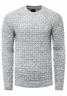 Rusty Neal Strickpullover Grau/Dunkelgrau/Weiß