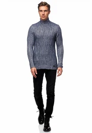 Strickpullover mit wrmendem Stehkragen