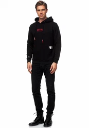 Rusty Neal Kapuzensweatshirt Schwarz/Rot/Lila